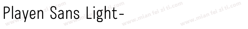 Playen Sans Light字体转换